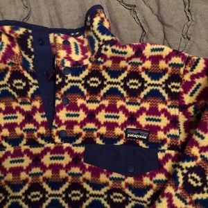 patterned Patagonia pullover button up